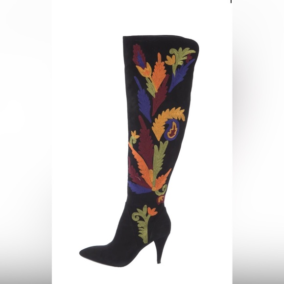 Alice and Olivia embroidered black boots - Picture 1 of 3